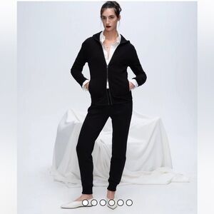 ATM Anthony Thomas Melillo French Terry Zip Up Hoodie in Black - XL (US 10)